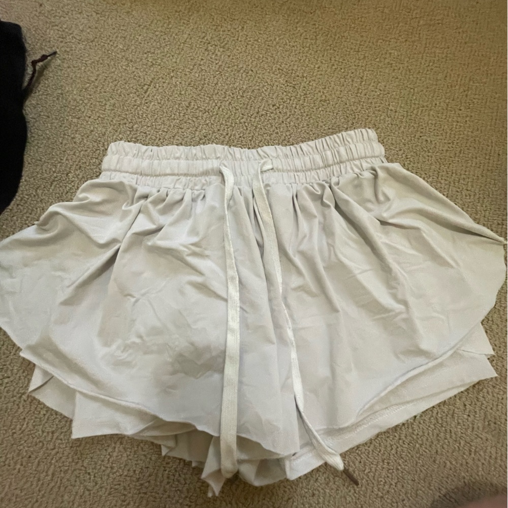 white butterfly shorts size small